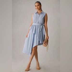 Maeve by Anthropologie Asymmetrical Sleeveless Shirt Dress | 24w